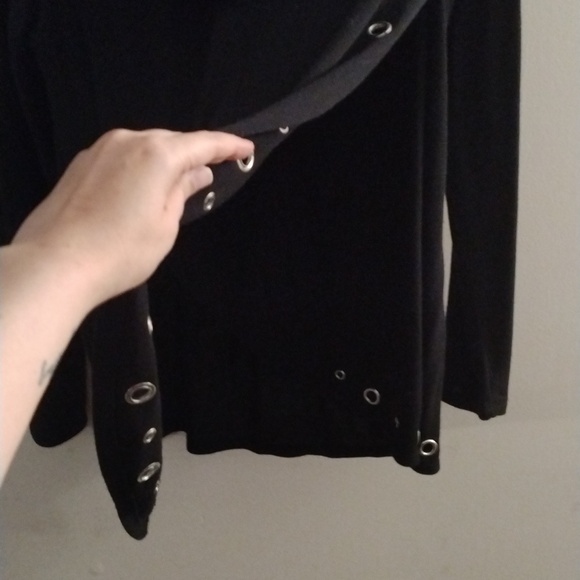 Belldini long, black, lightweight cowl neck sweater - Picture 4 of 6